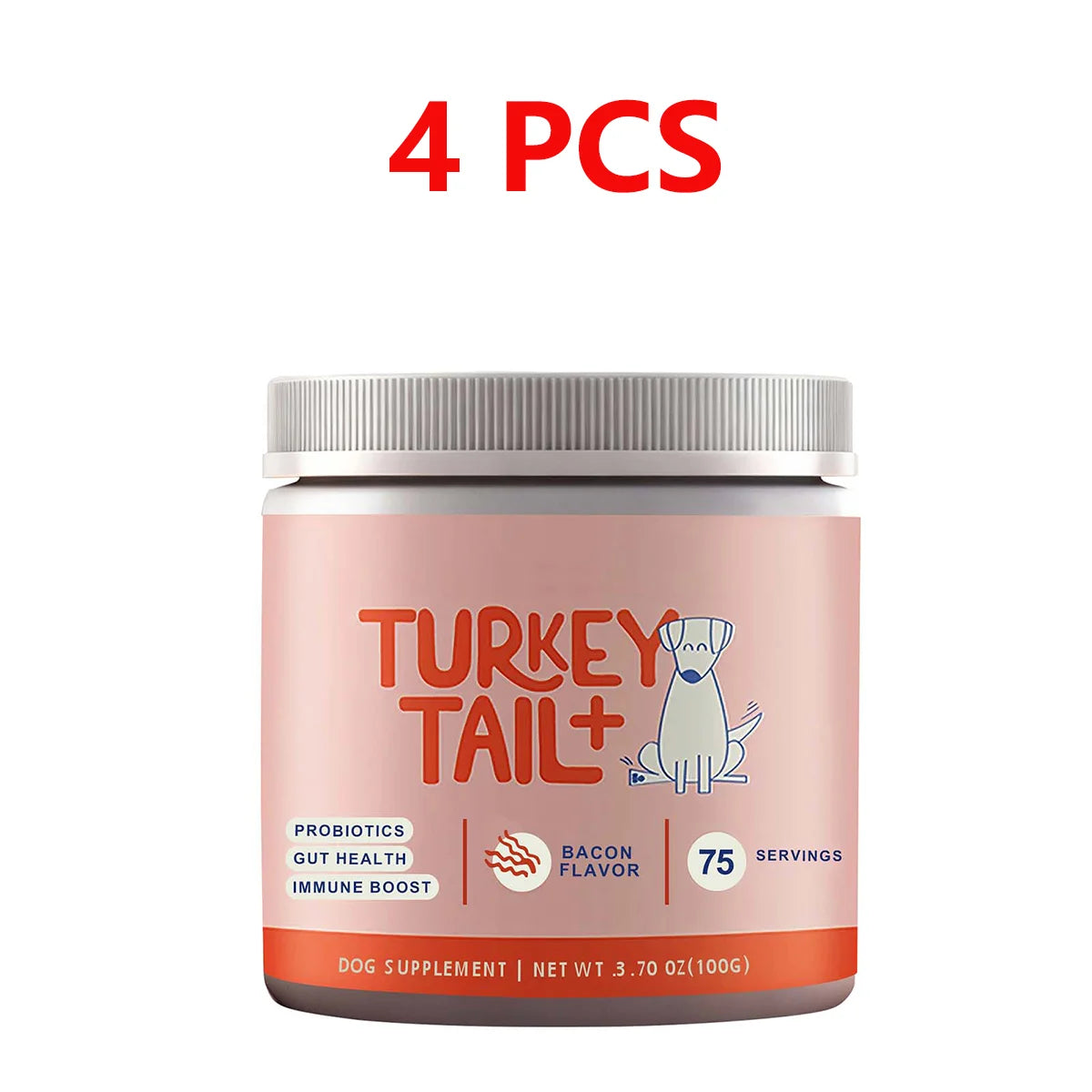 Probiótico em Grânulos para Cães com Cogumelo Turkey Tail – Sabor Bacon