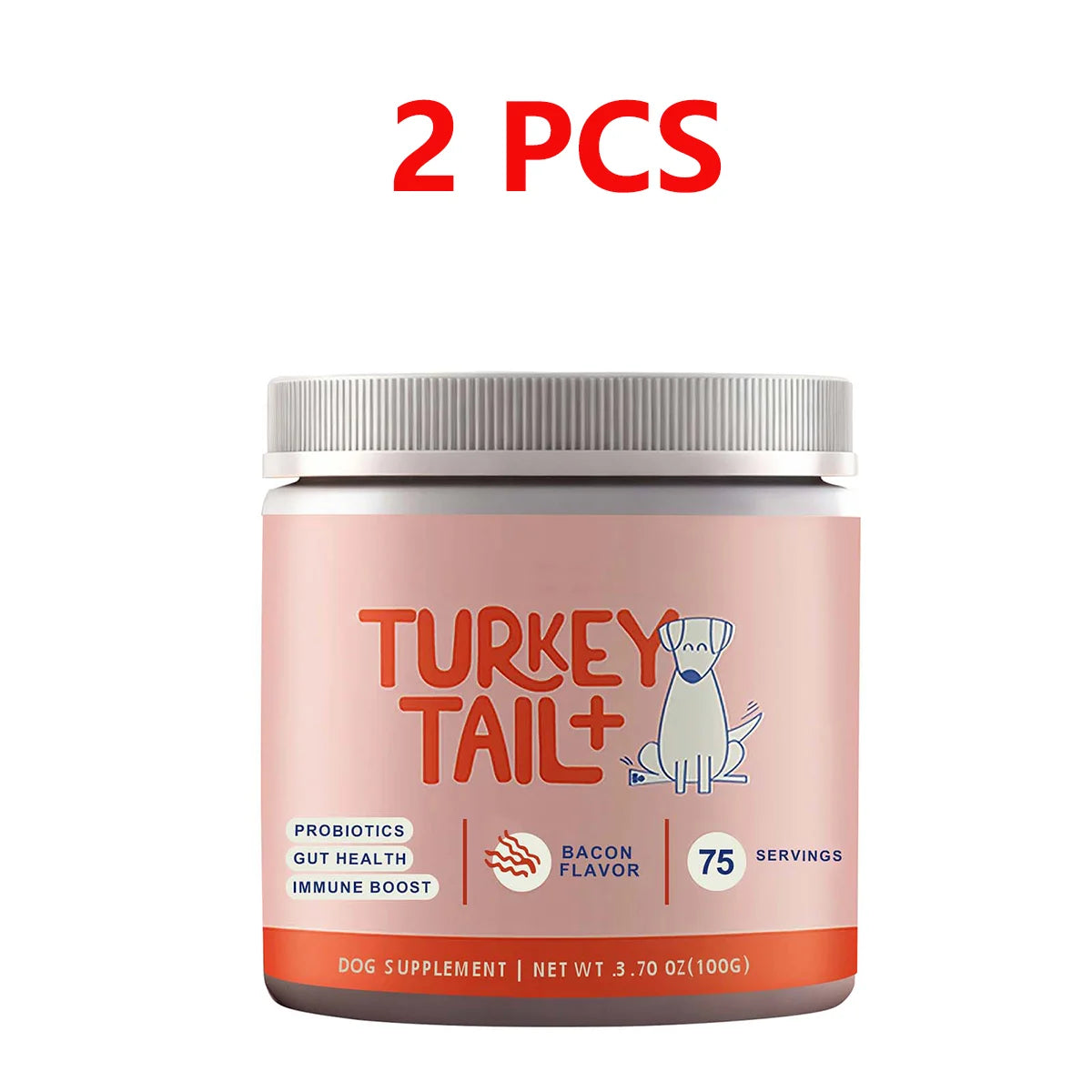 Probiótico em Grânulos para Cães com Cogumelo Turkey Tail – Sabor Bacon
