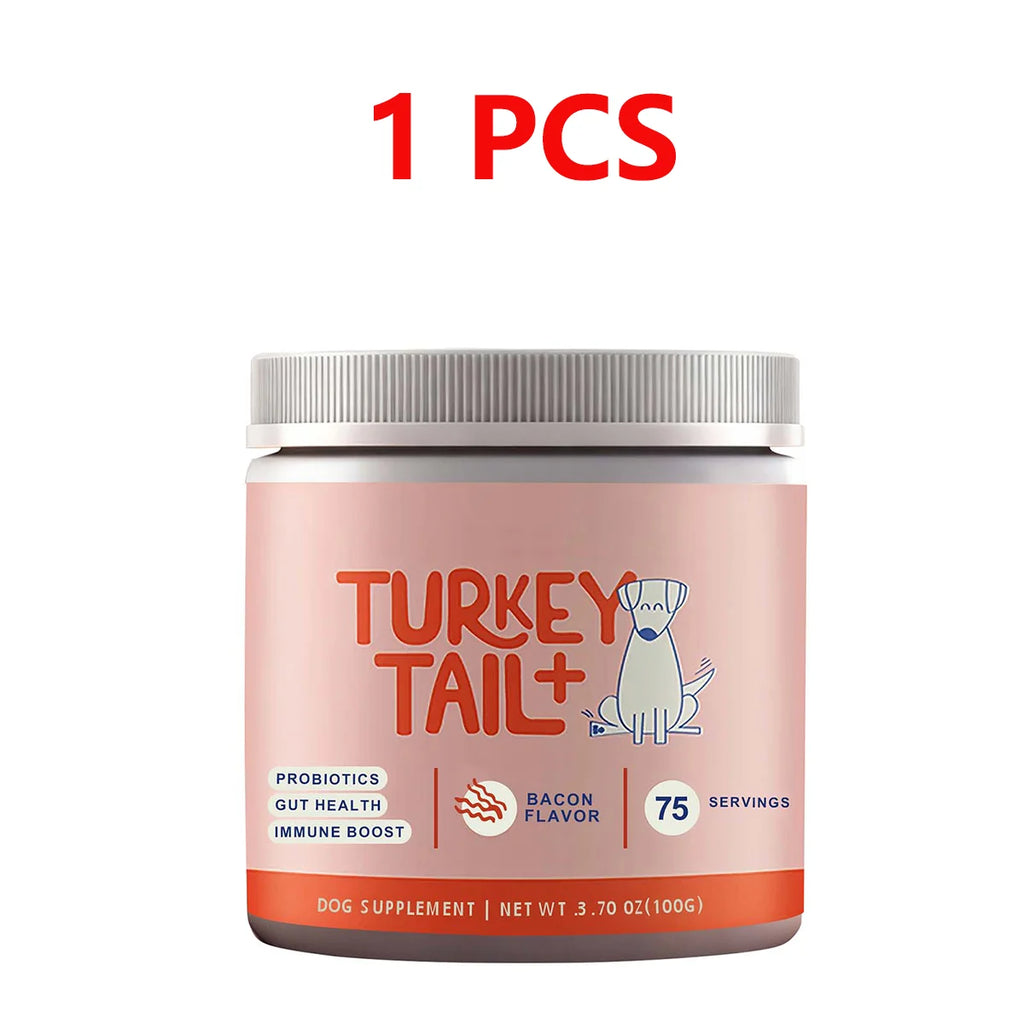 Probiótico em Grânulos para Cães com Cogumelo Turkey Tail – Sabor Bacon