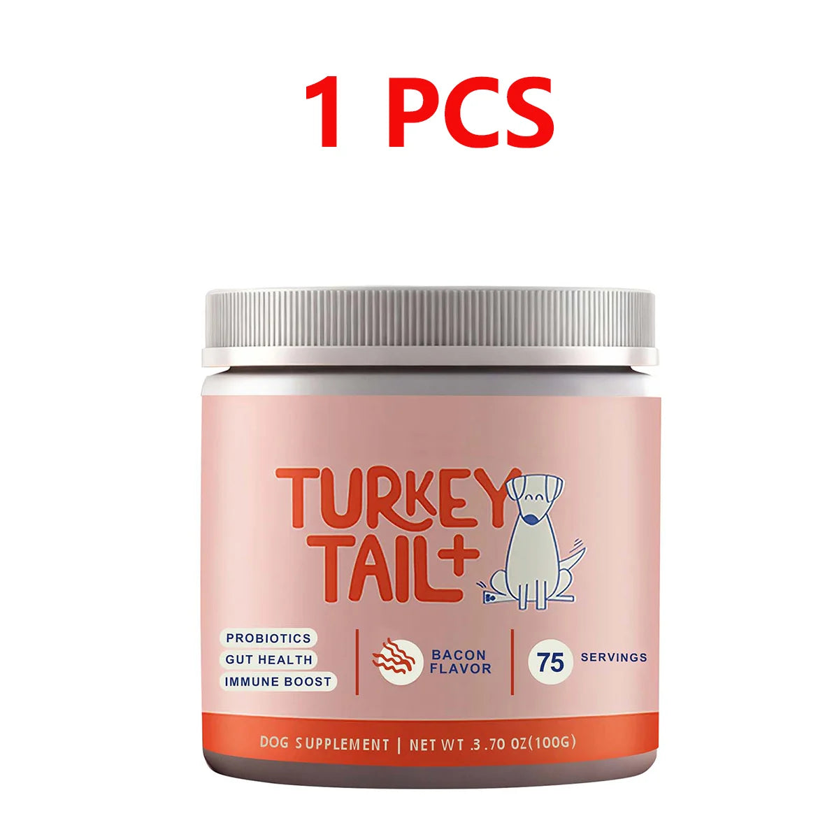 Probiótico em Grânulos para Cães com Cogumelo Turkey Tail – Sabor Bacon